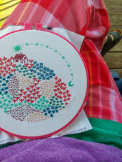 Close to home embroidery kit