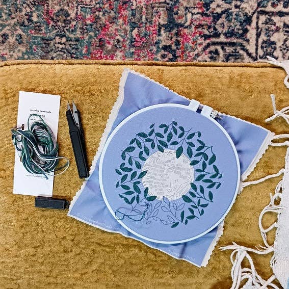 I see the moon embroidery kit