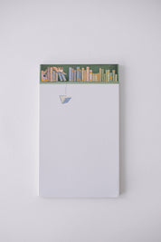 Sneaky Bookshelf Cat Large Notepad