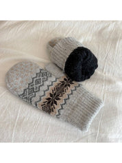 Gloving - Unisex Warm Snowflake Knit Mittens