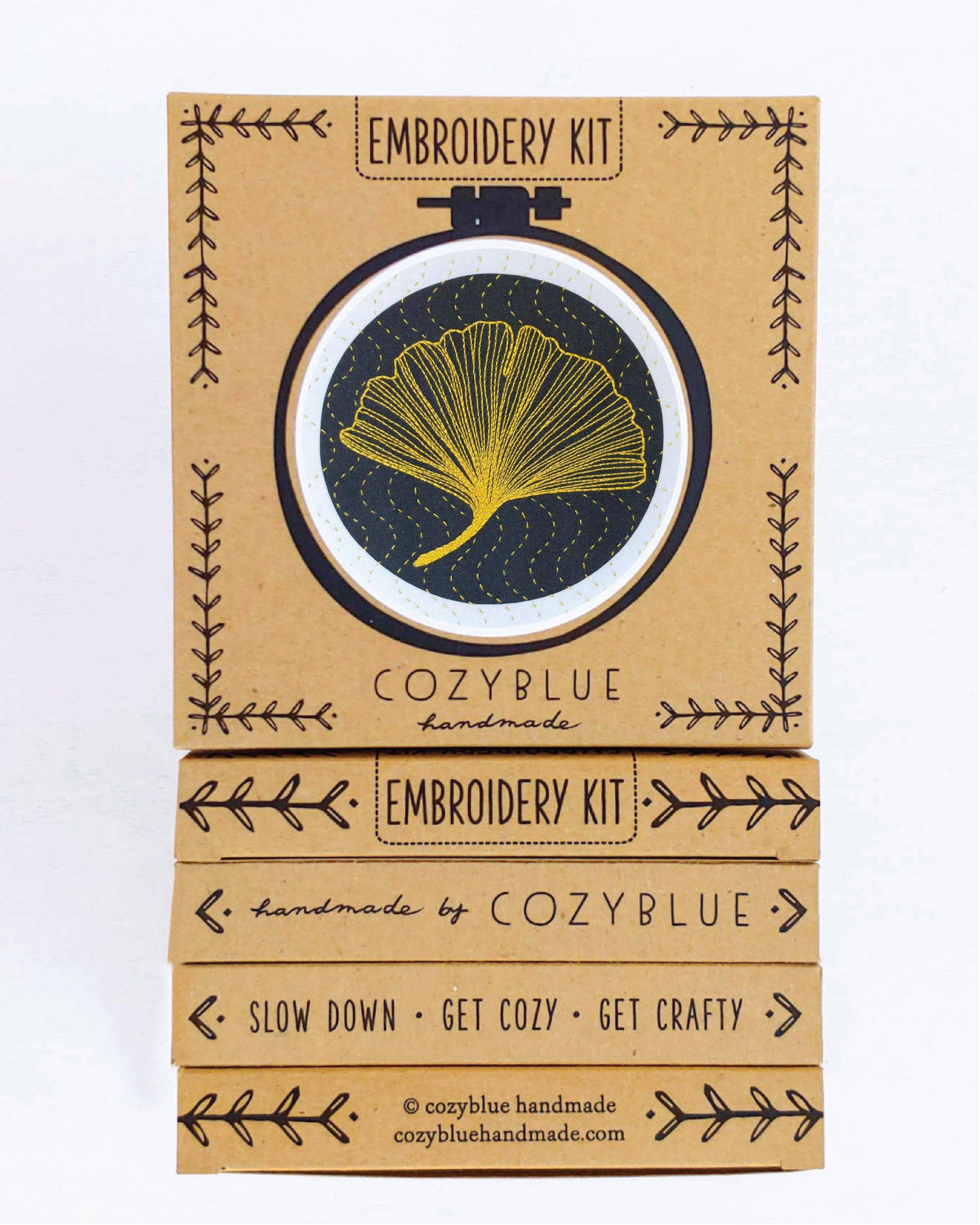 Ginkgo embroidery kit