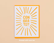 Congrats Letterpress Greeting Card