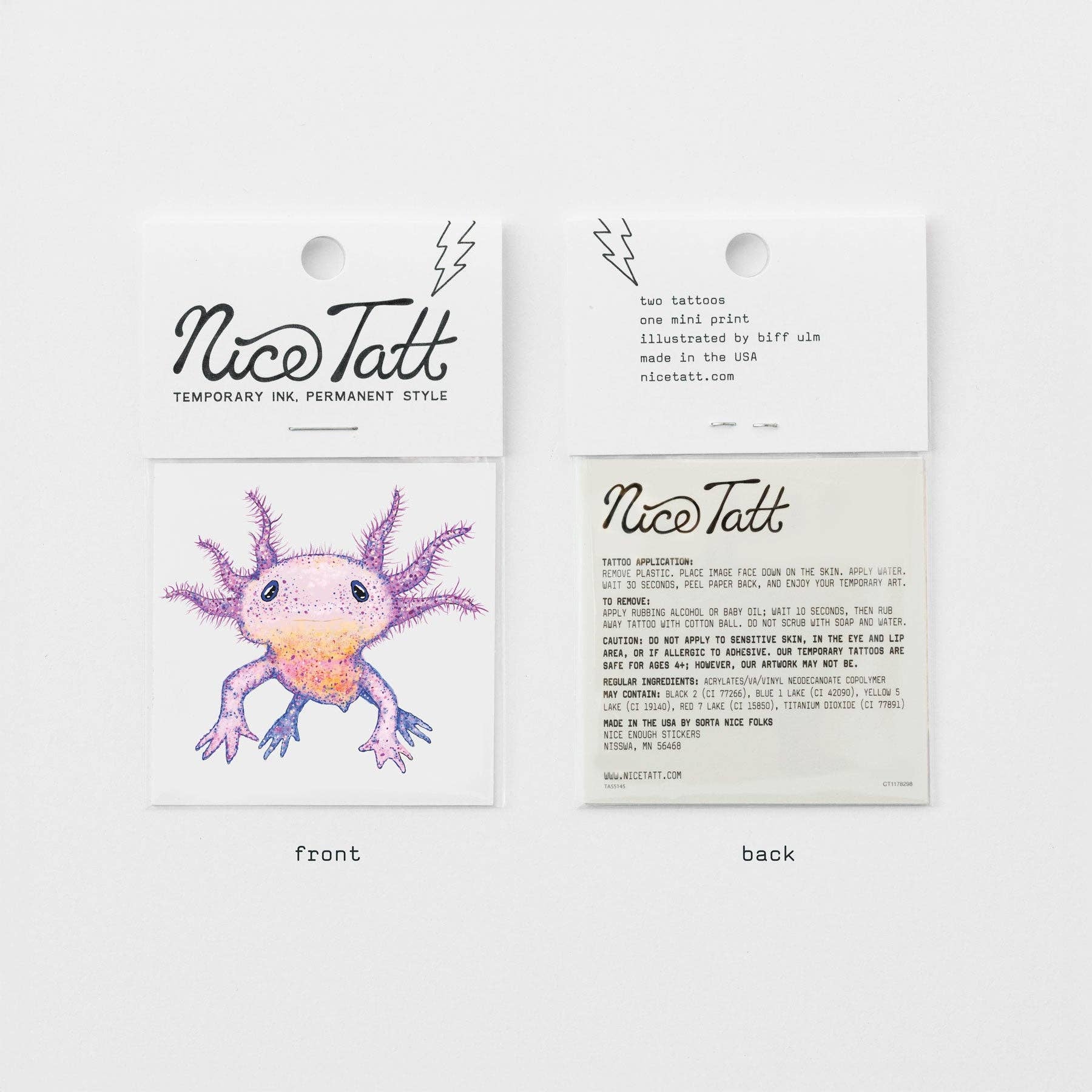 Axolotl - Temporary Tattoo