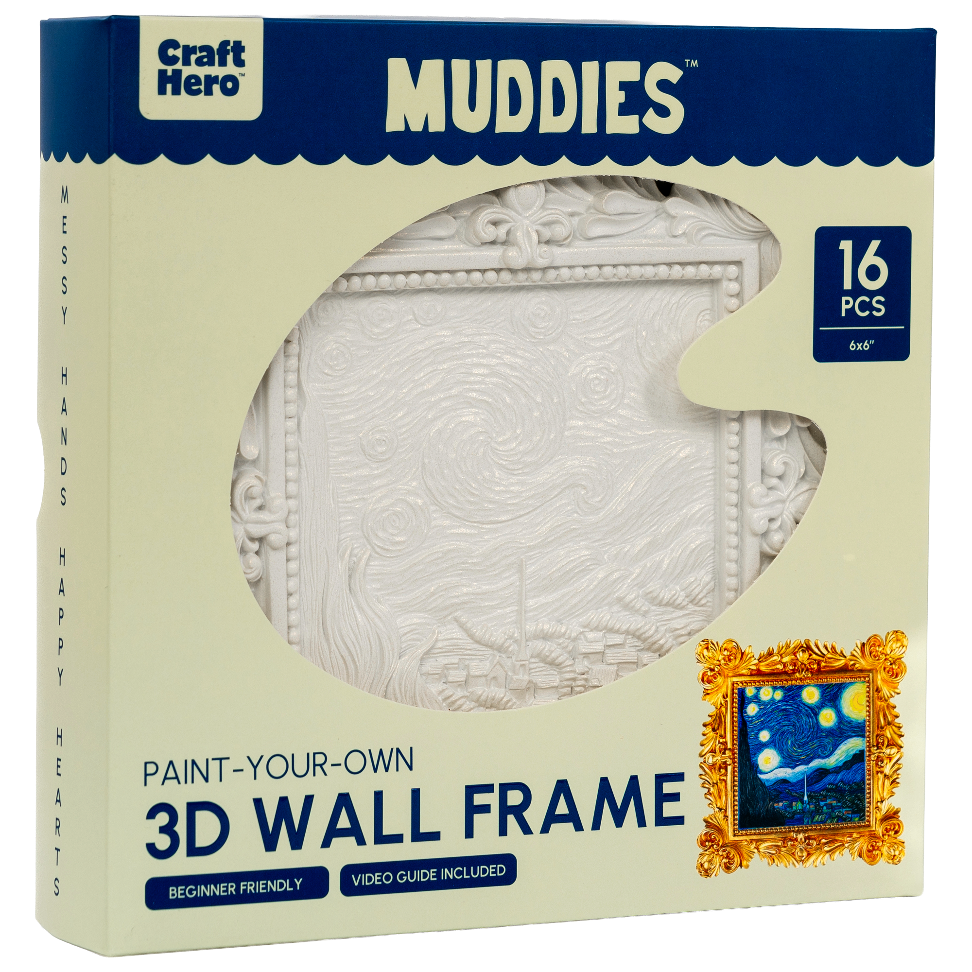 Muddies™ 3D Wall Frame Painting Kit — Starry Night