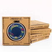 Woodland wreath embroidery kit