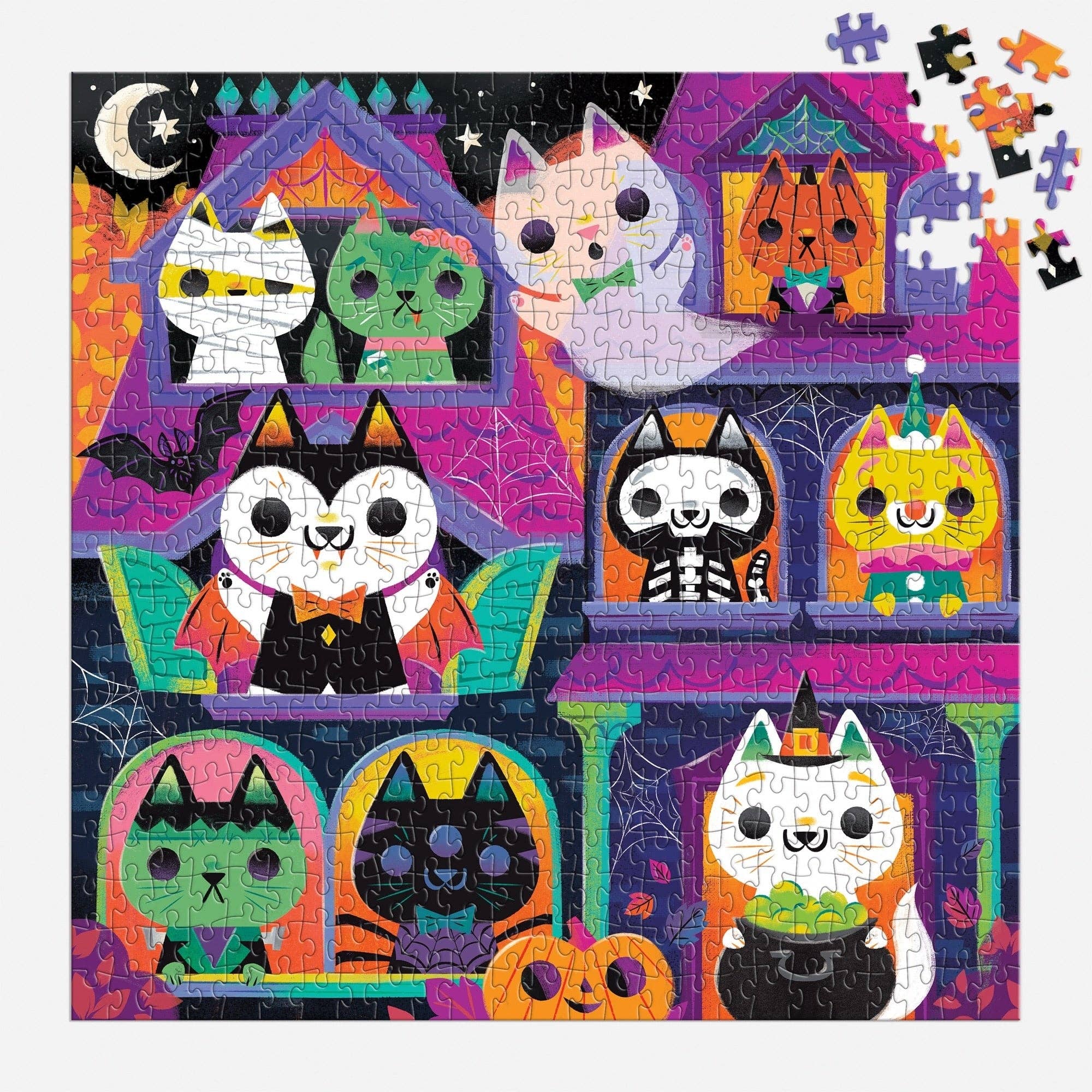 Haunted House Cats 300 Piece Glow in the Dark Puzzle