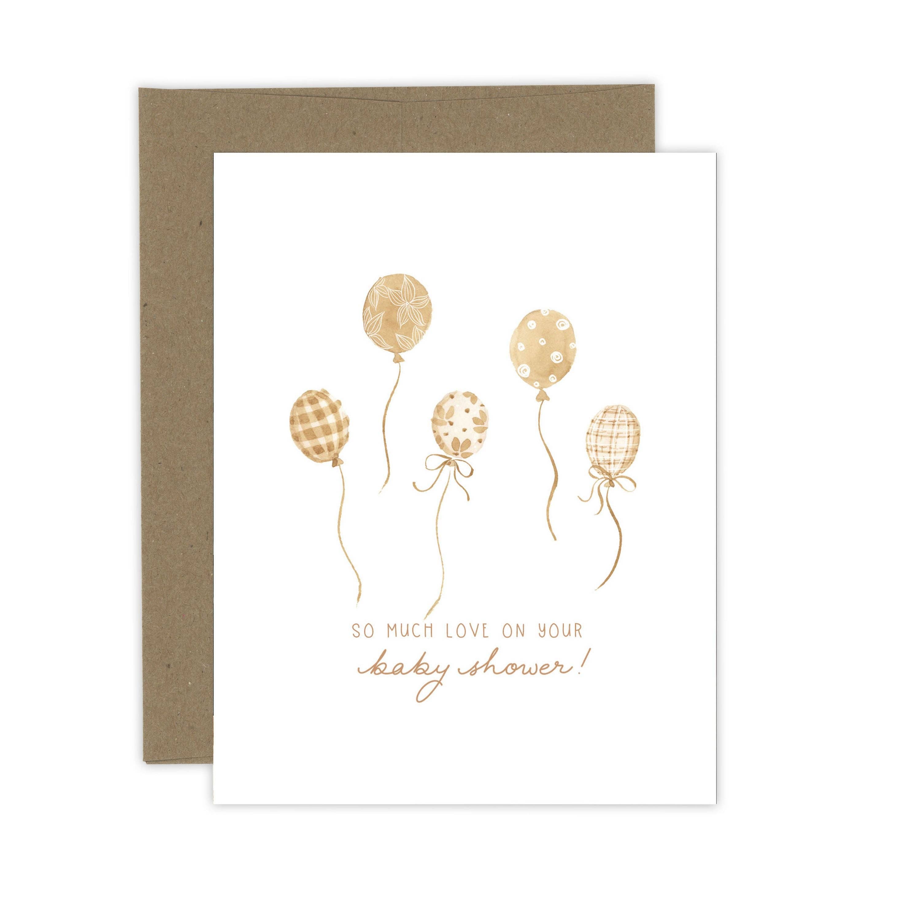 Baby Shower Balloons Card
