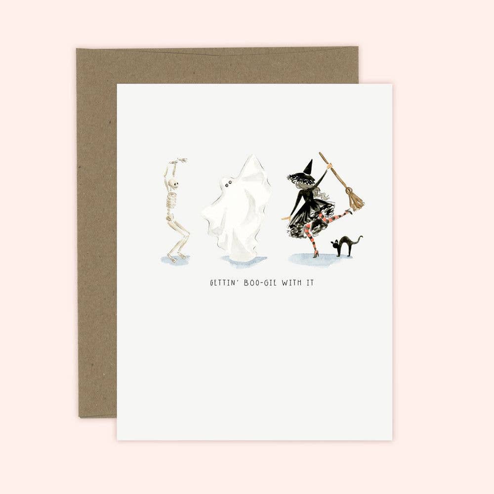 Gettin' Boo-gie With it Funny Halloween Card