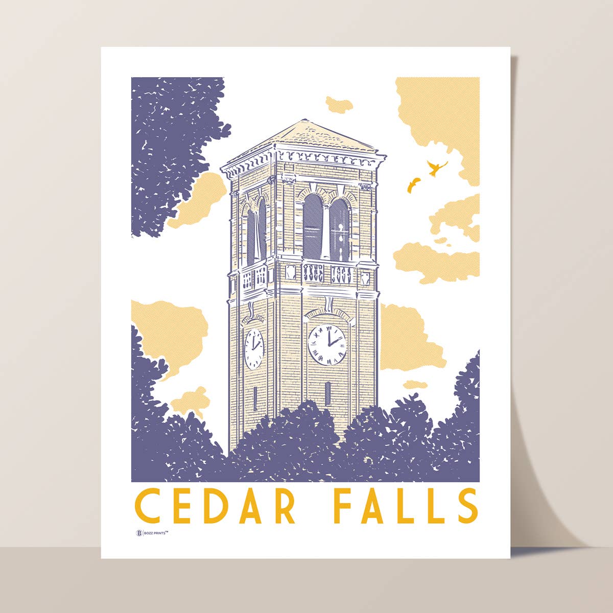 Cedar Falls Iowa Campanile Print