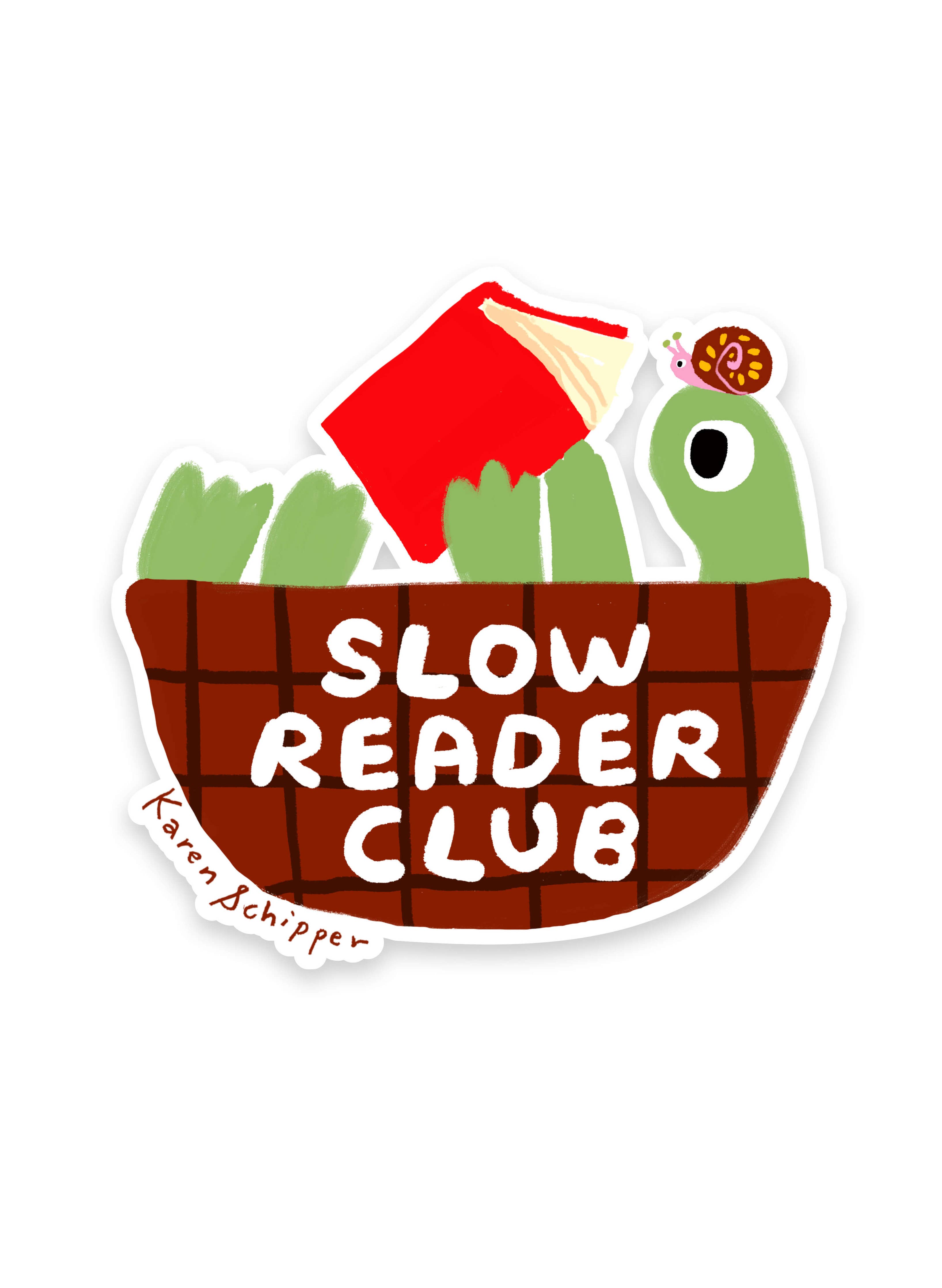 Slow Reader Club Sticker – Book Sticker