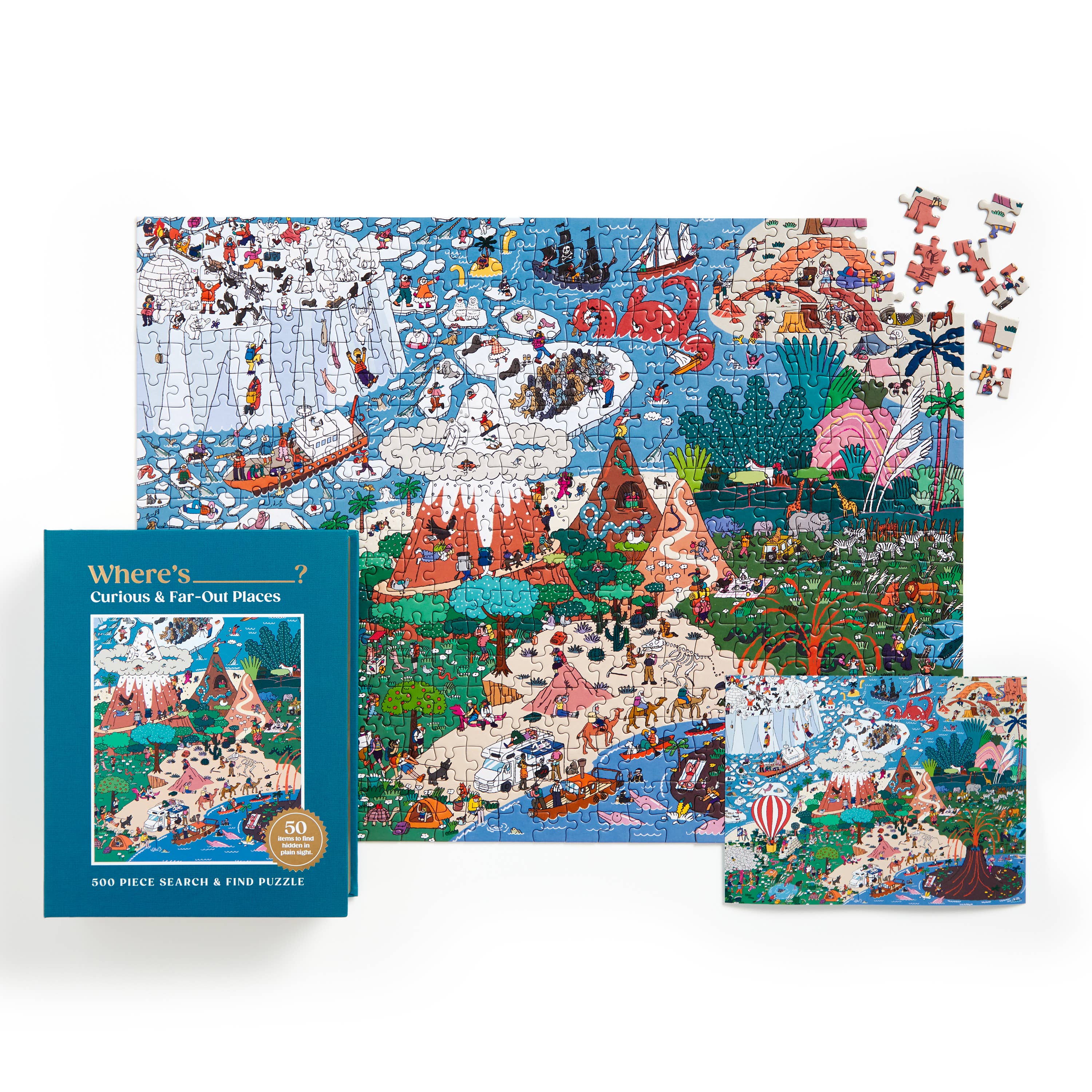 Where's ________? Curious and Far Out Places 500 Piece Search and Find Puzzle
