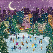 Merry Moonlight Skaters 500 Piece Foil Puzzle