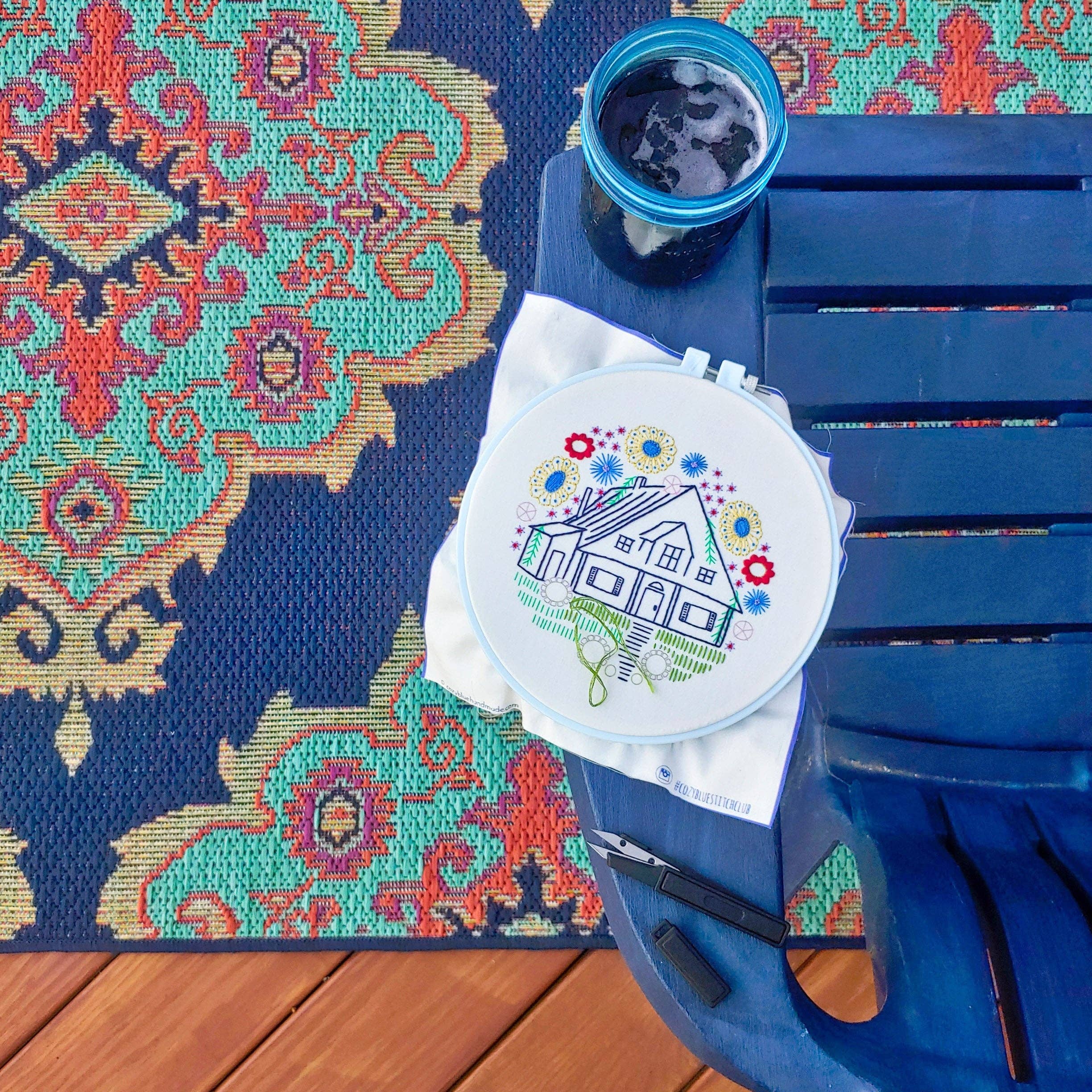 Guest house embroidery kit