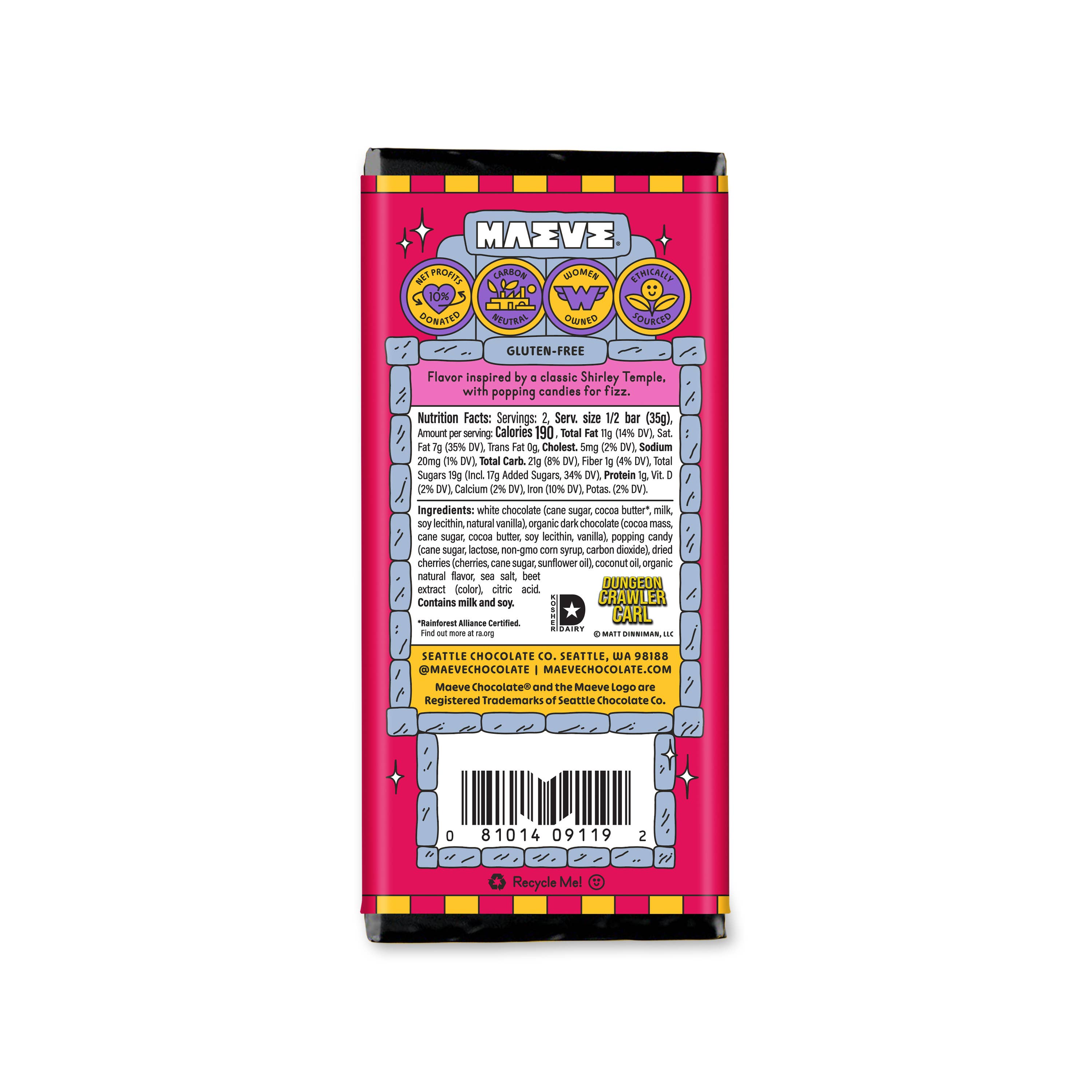 NEW! Virgin Dirty Shirley Truffle Bar