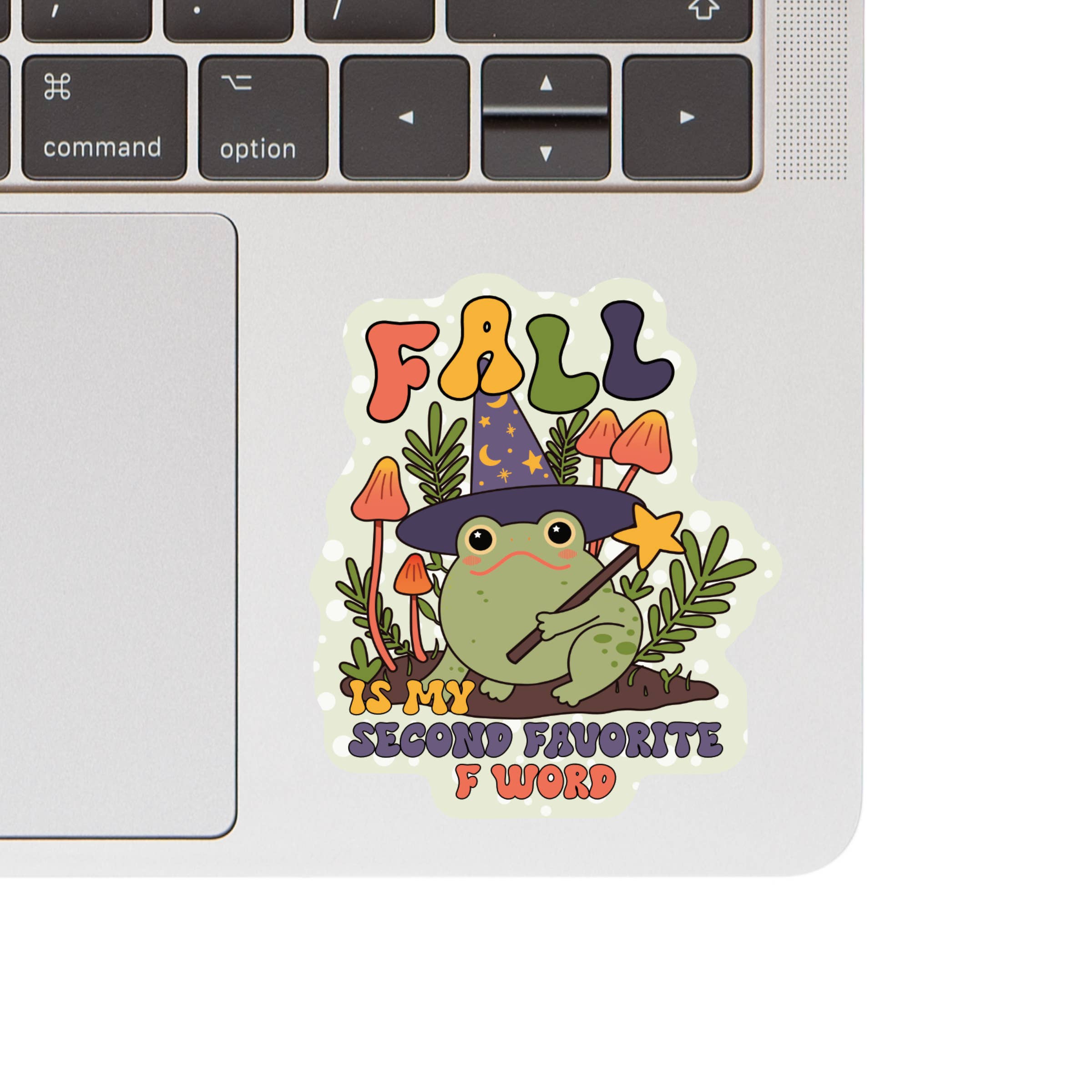 Fall My Favorite F Word Frog Vinyl Sticker