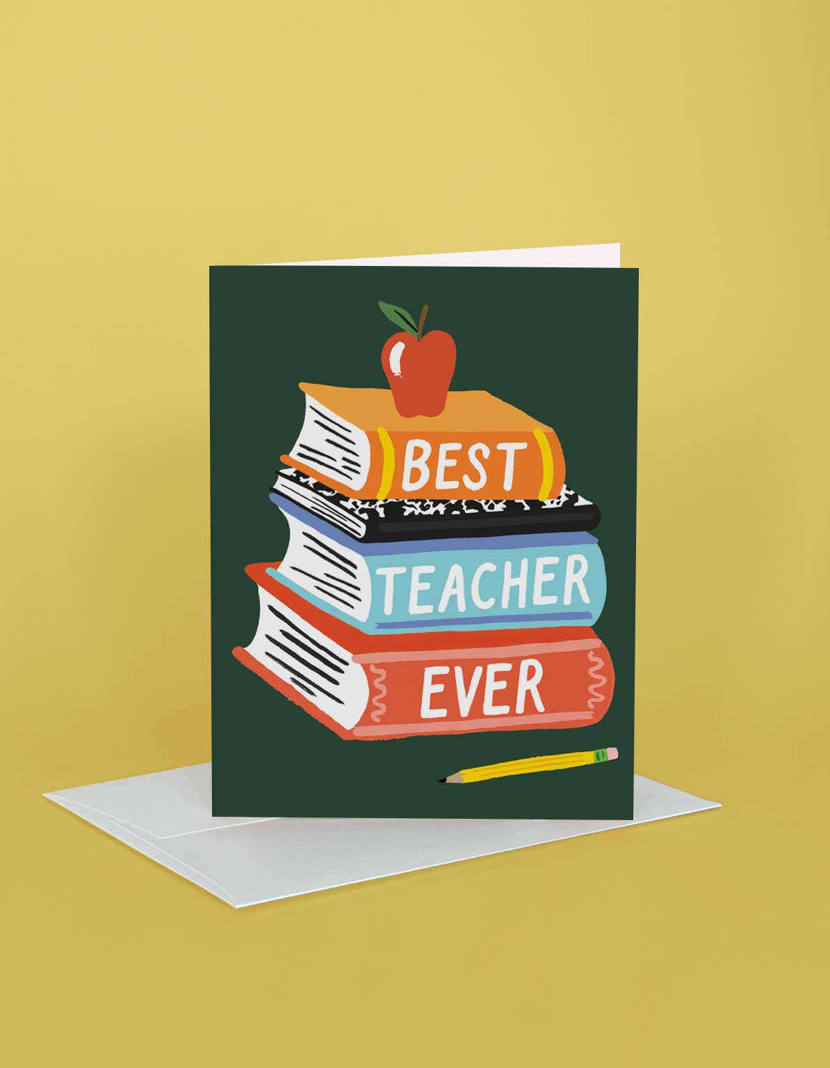 Teacher Appreciation Greeting Card | Book Stacks