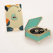Retro Vinyl Record Player Enamel Pin