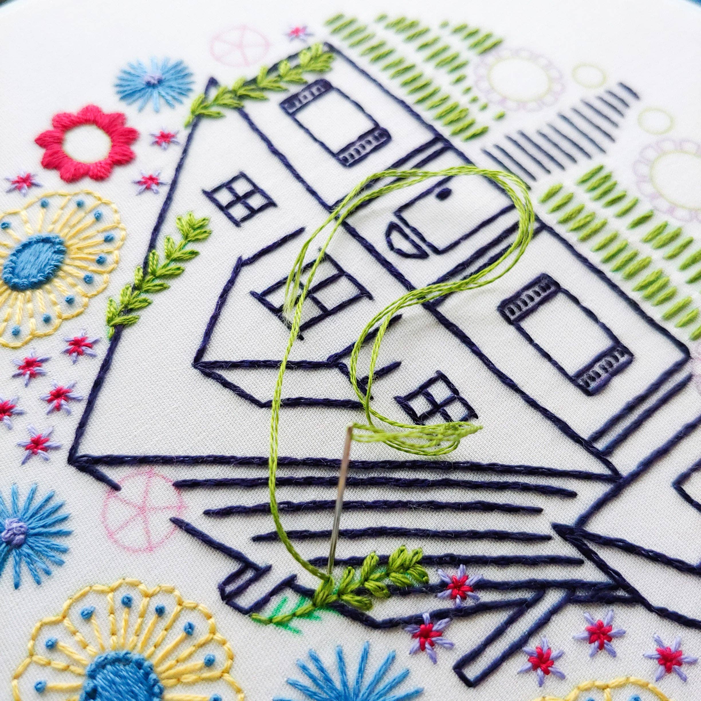 Guest house embroidery kit