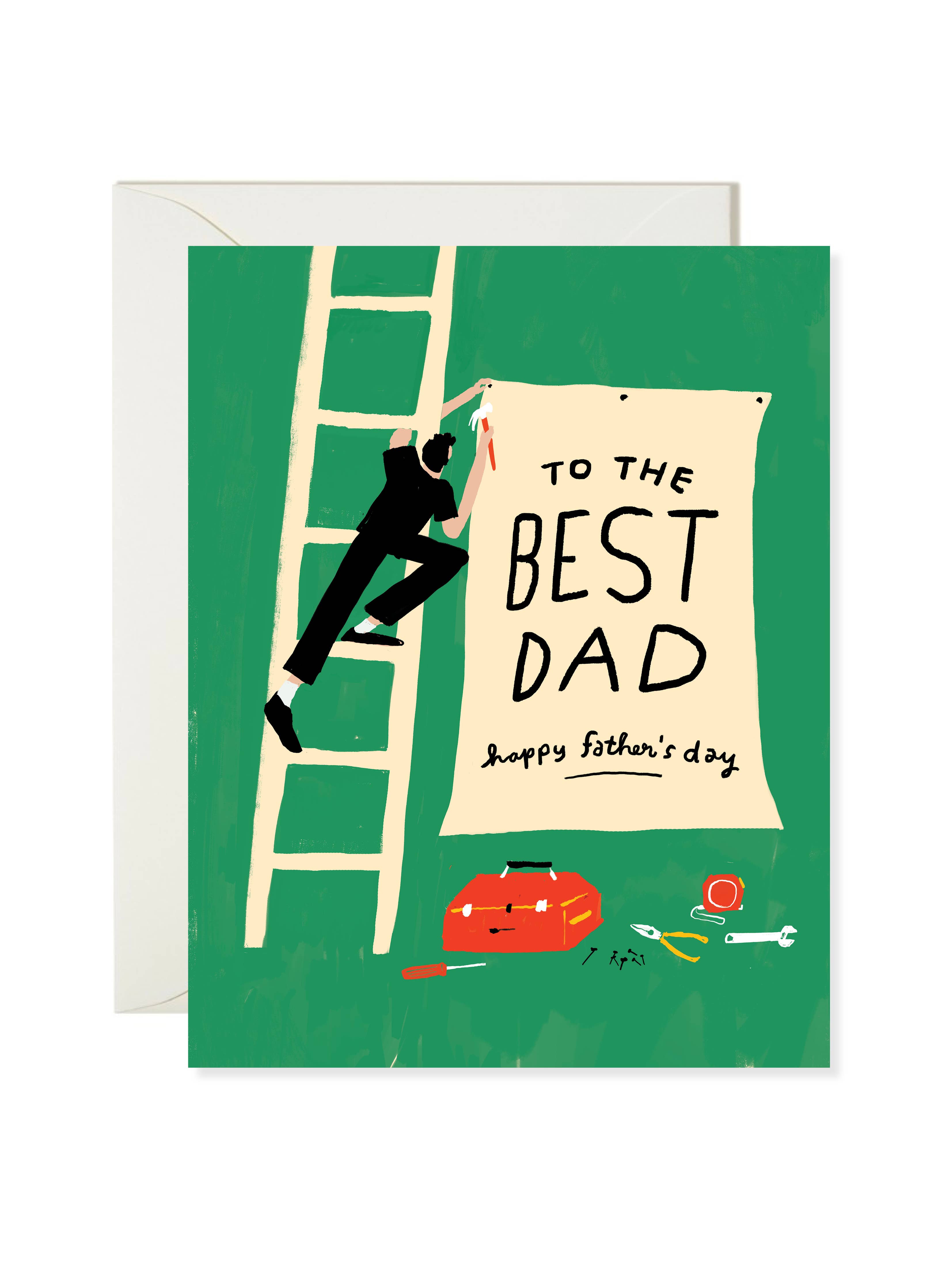 Best Dad Sign - Classic Father's Day Card