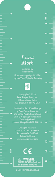 Luna Moth Beaded Bookmark