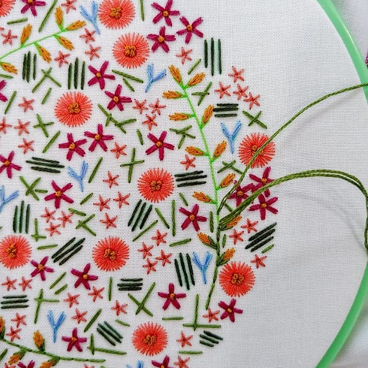 Wildflower meadow embroidery kit