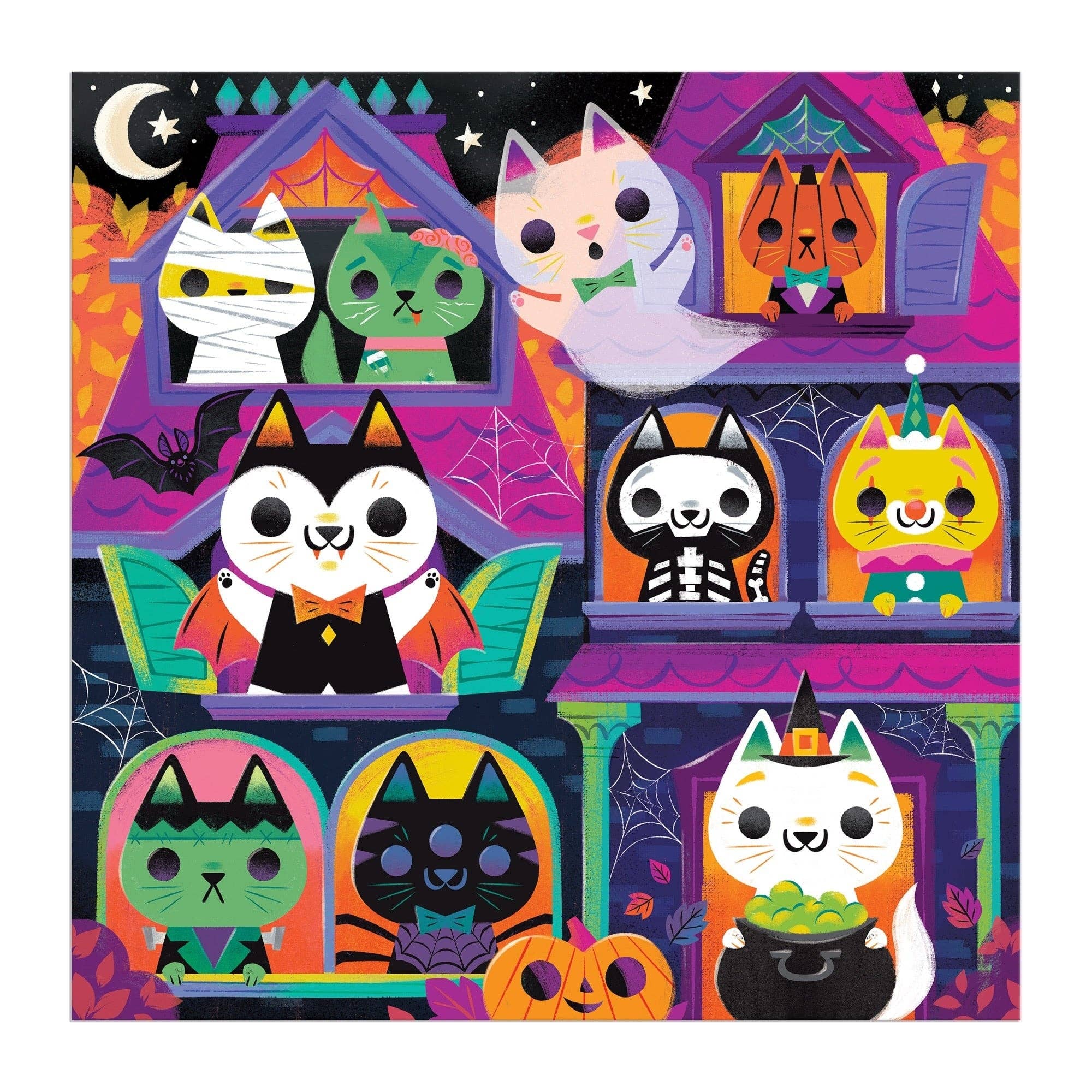 Haunted House Cats 300 Piece Glow in the Dark Puzzle