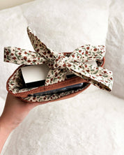 The Life of A Reader Embroidered Corduroy Book Sleeve with Bow Knot