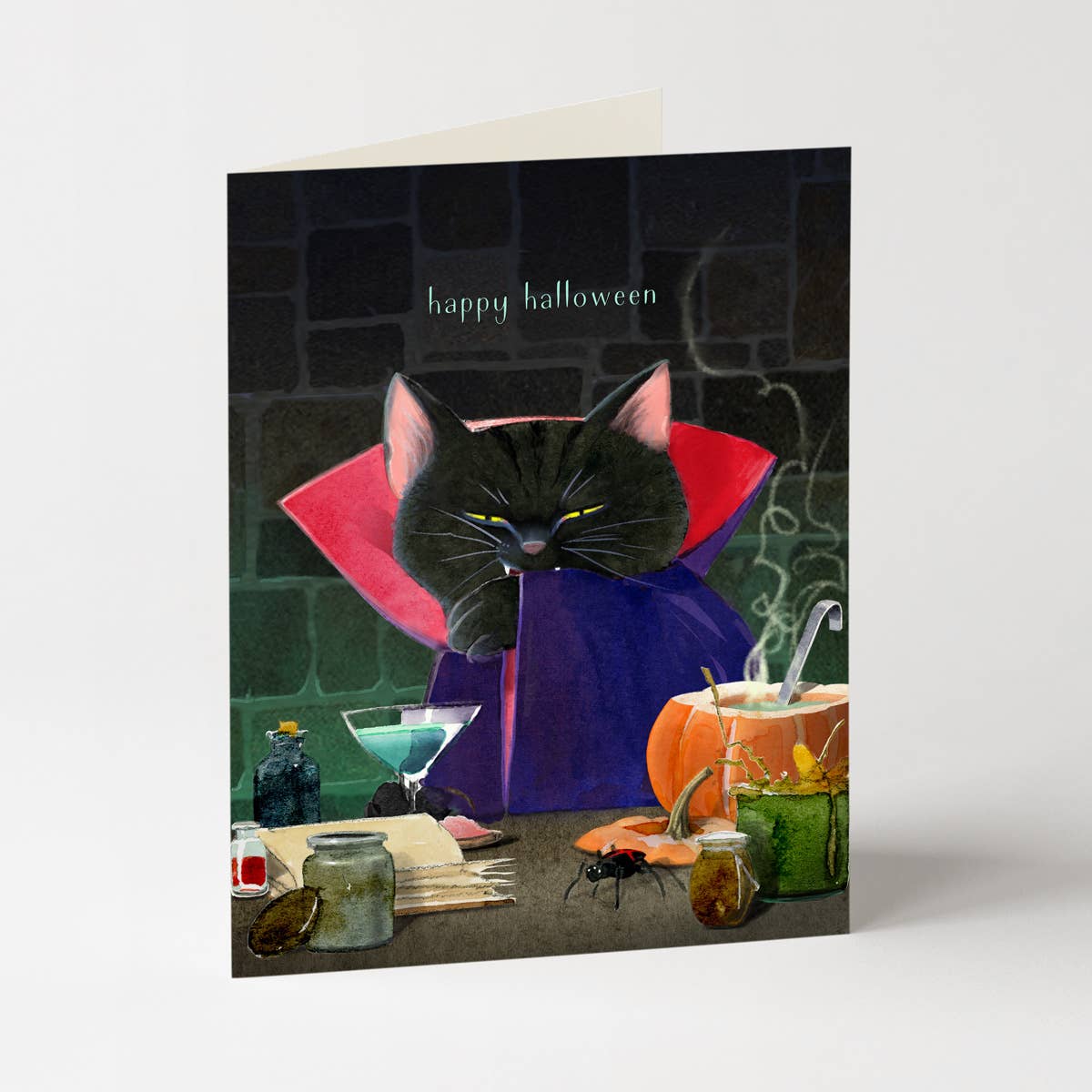 Cat Dracula - Halloween Cards - Vampire