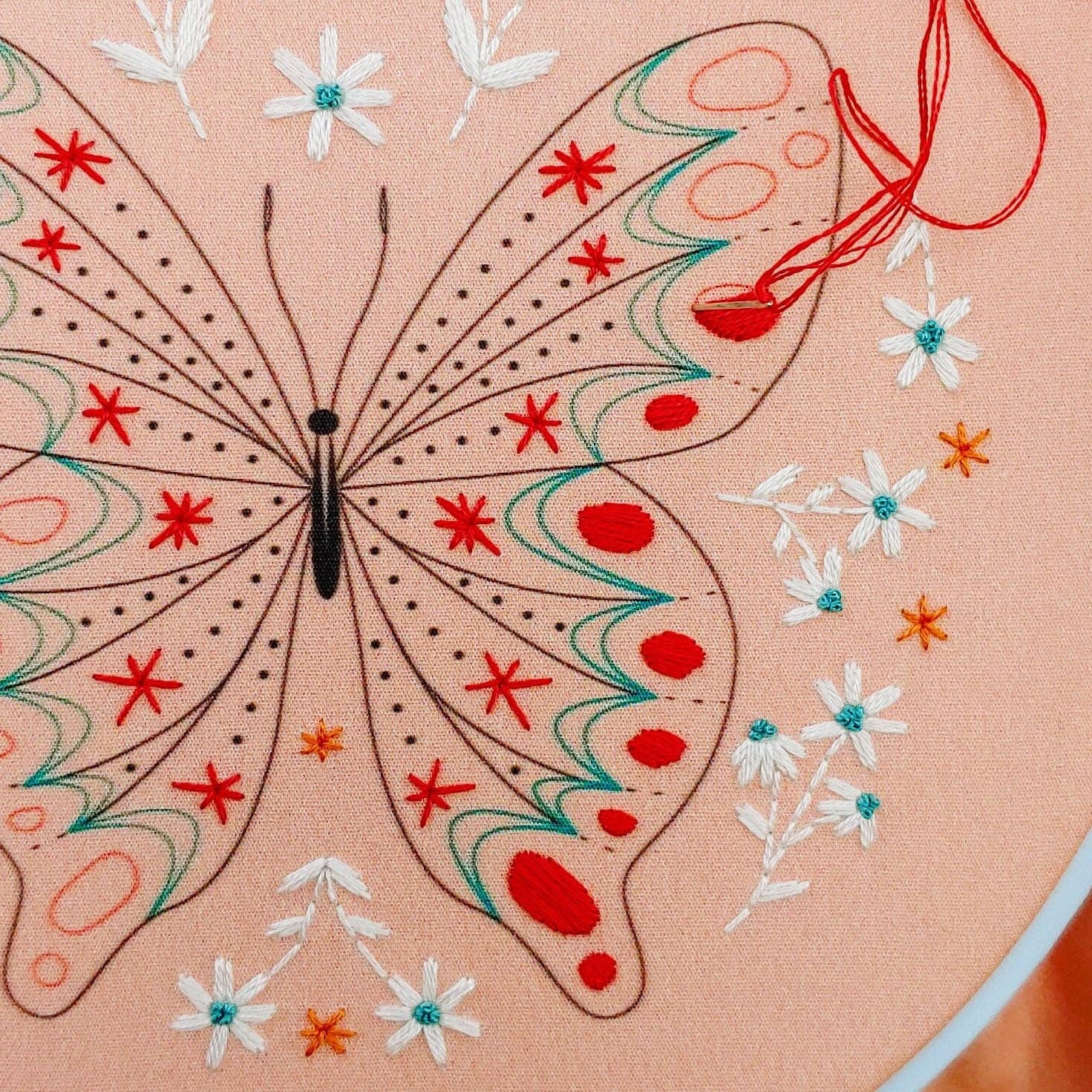 Butterfly embroidery kit