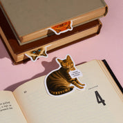 Brass Monkey Moody Cats Magnetic Bookmark Set