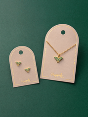 Luna Moth Earring Studs, 18k Gold Plated Hypoallergenic