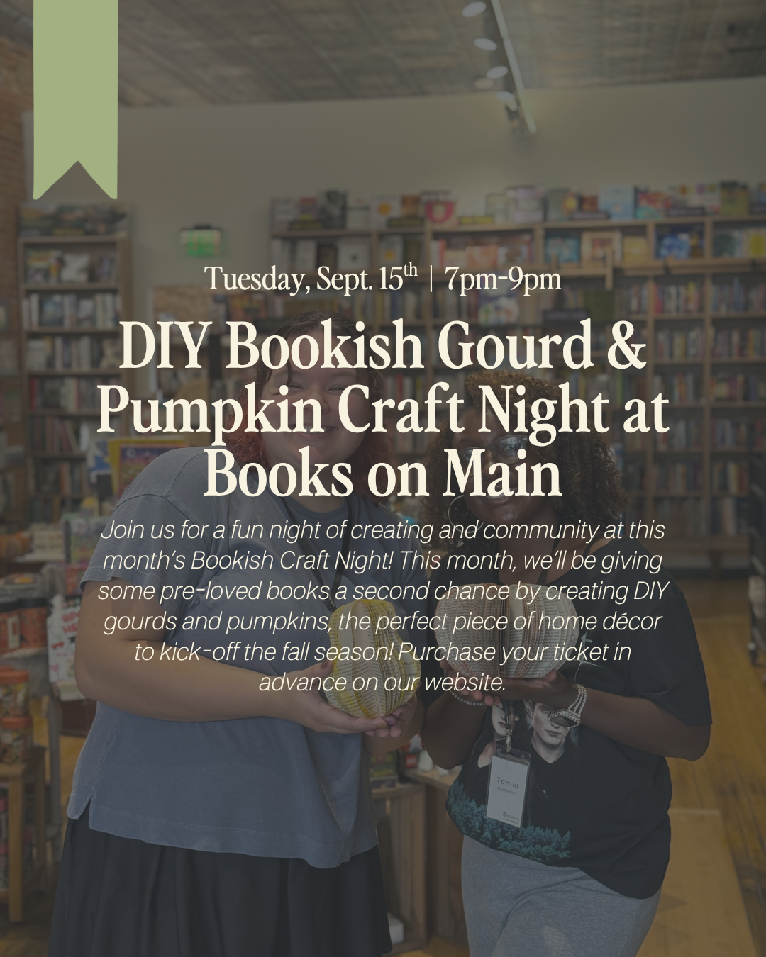 DIY Bookish Gourd & Pumpkin Craft Night Ticket