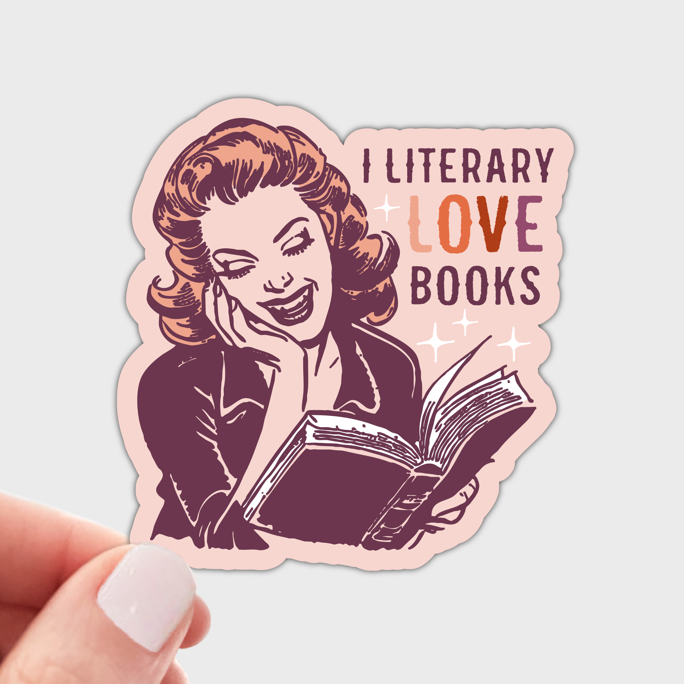 I Literary Love Books Sticker