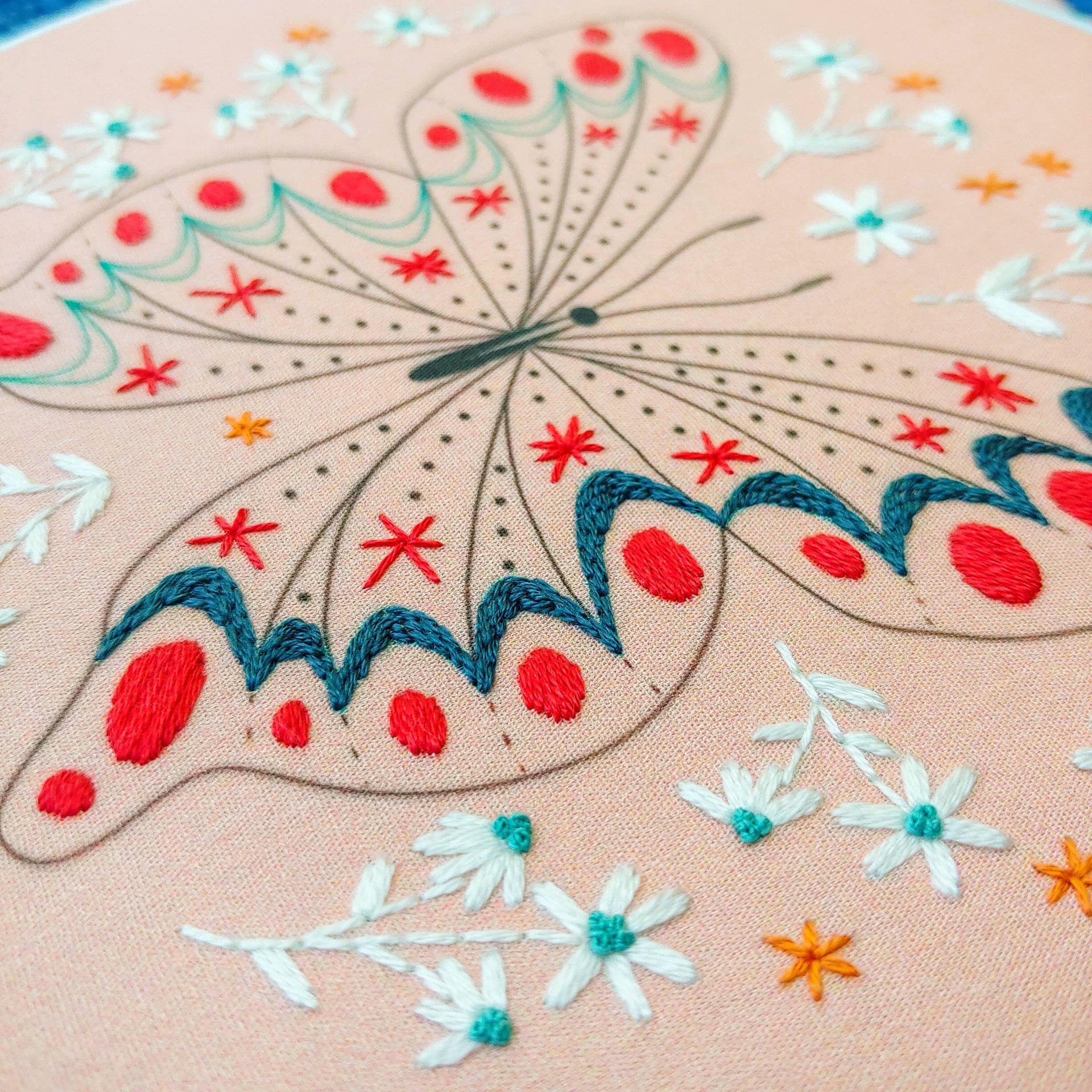 Butterfly embroidery kit