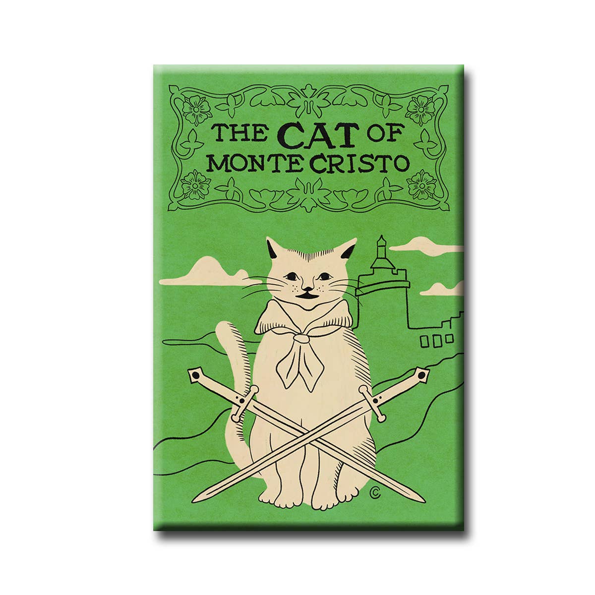The Cat of Monte Cristo Cat Pun Fridge Magnet
