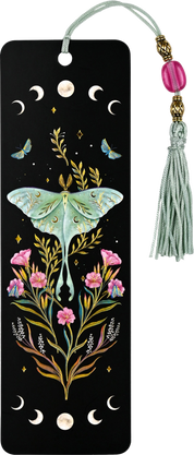Luna Moth Beaded Bookmark