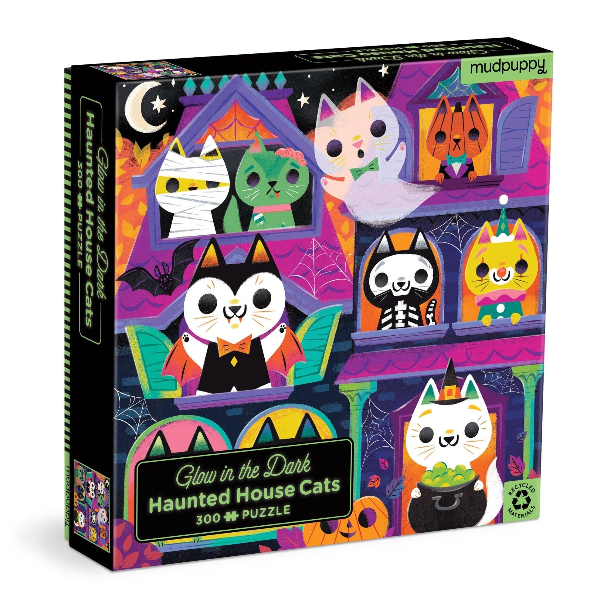 Haunted House Cats 300 Piece Glow in the Dark Puzzle