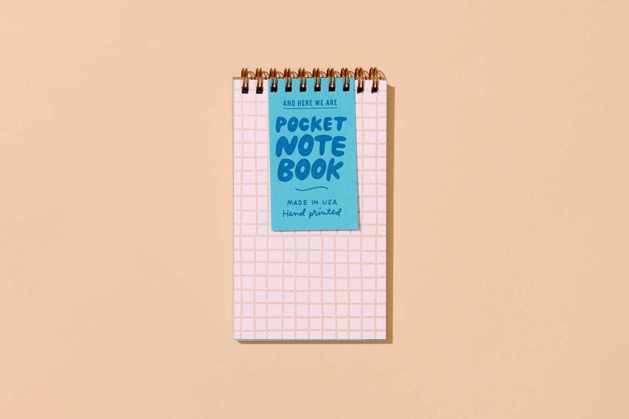 Checks Letterpress Pocket-size Spiral Notebook