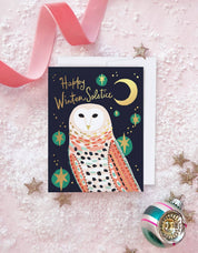Winter Holiday Greeting Card | Snowy Owl