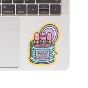 Can of Book Worms Vinyl Sticker