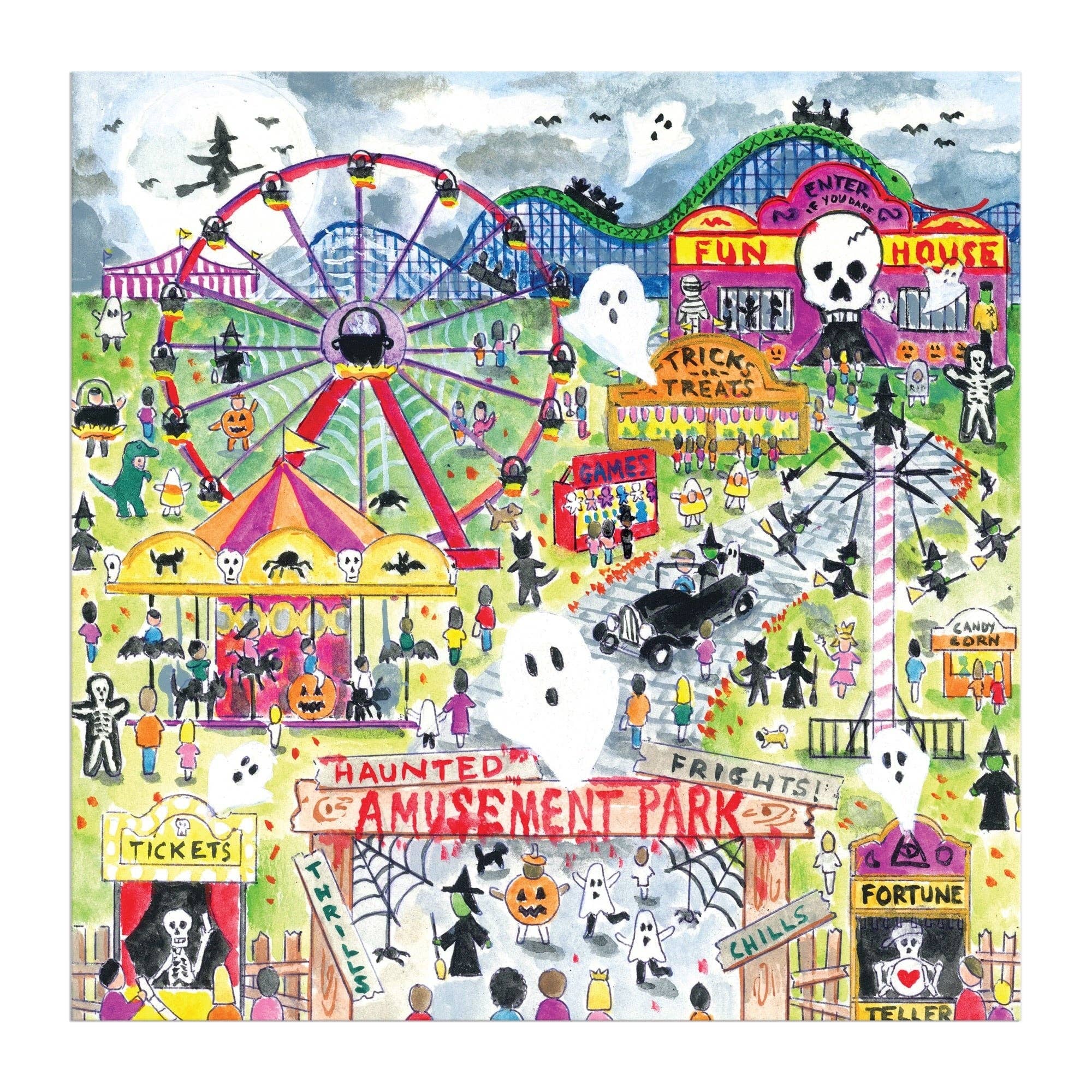 Michael Storrings Haunted Amusement Park 500 Piece Puzzle