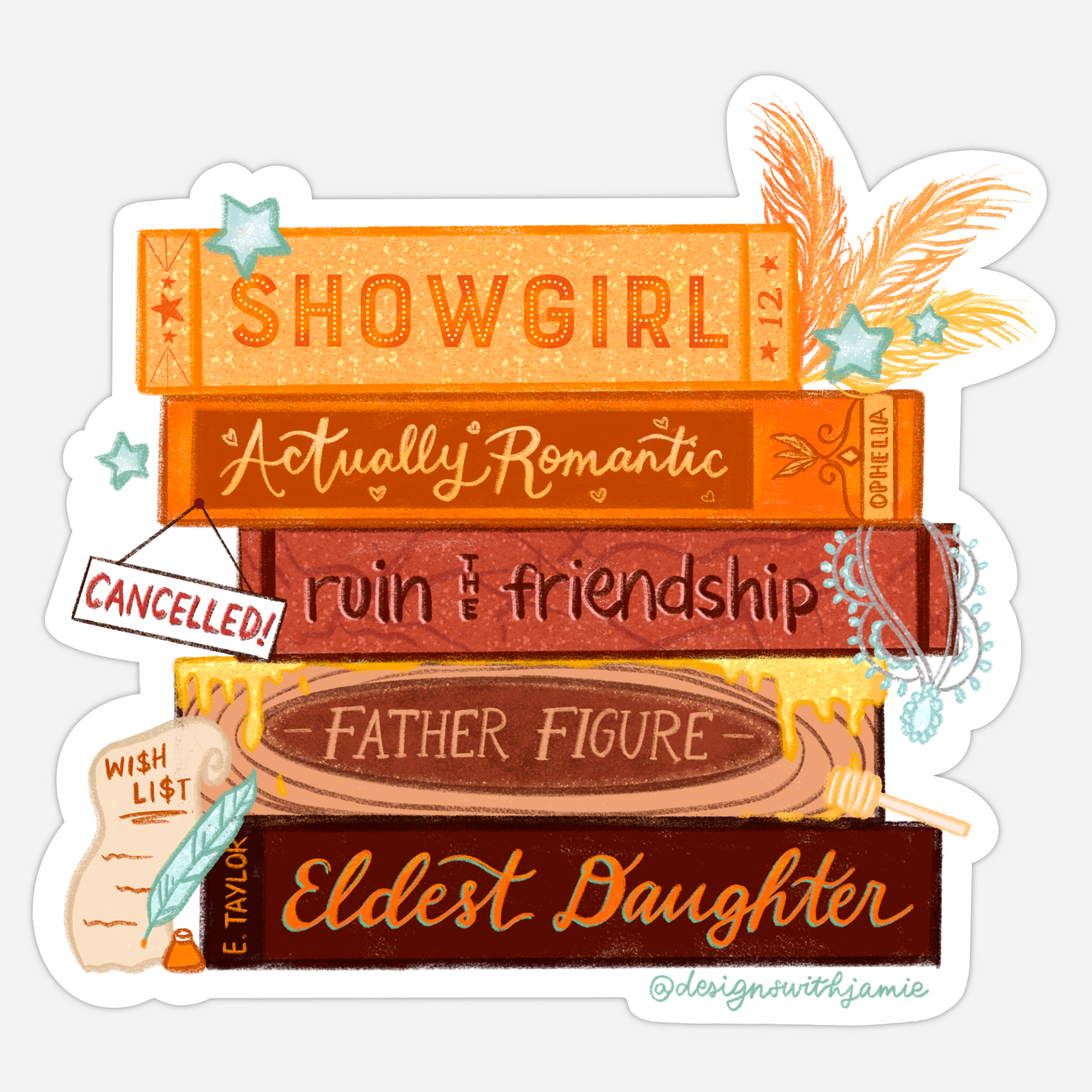 Taylor Swift Showgirl Album Eras Sticker