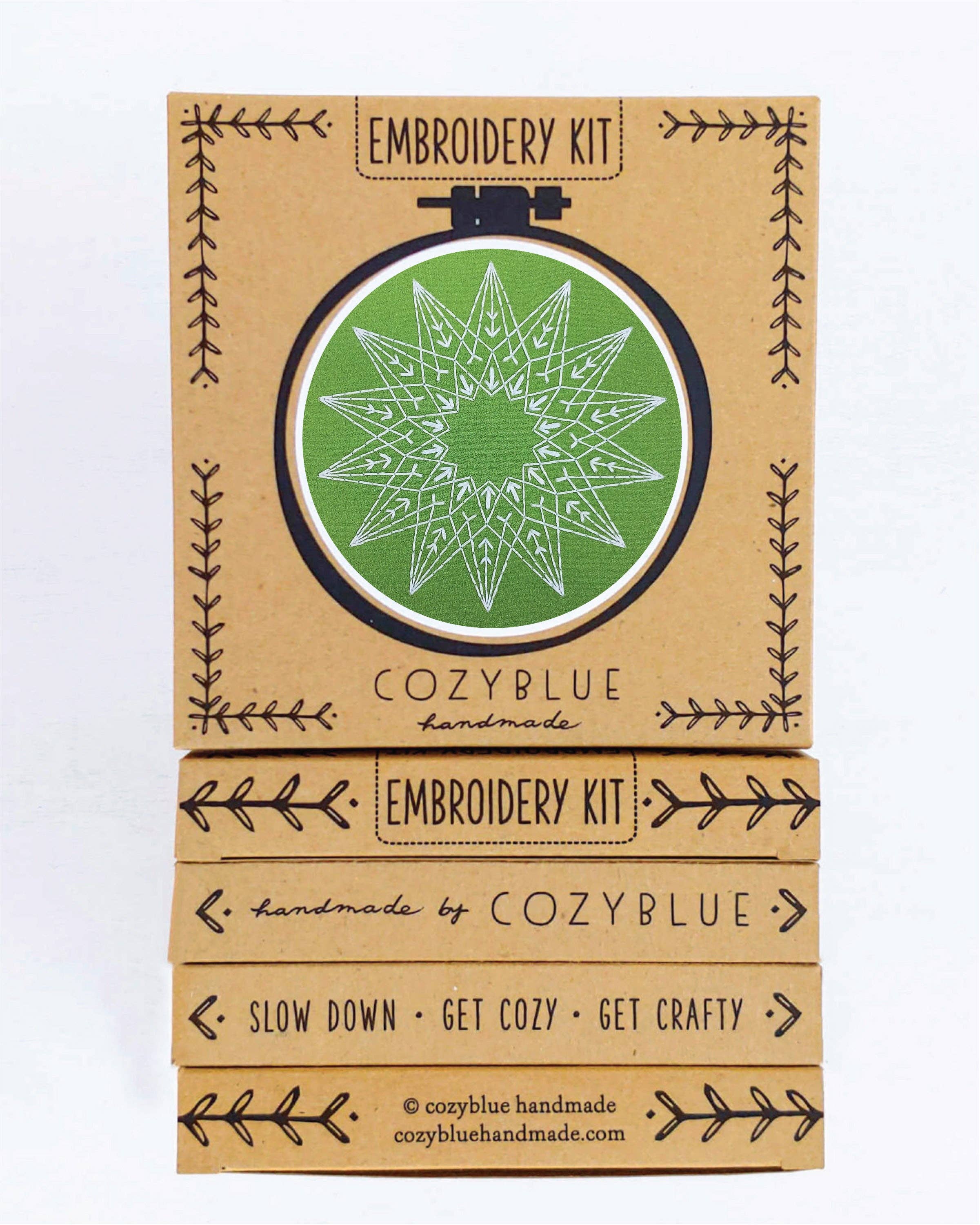 Holiday star embroidery kit