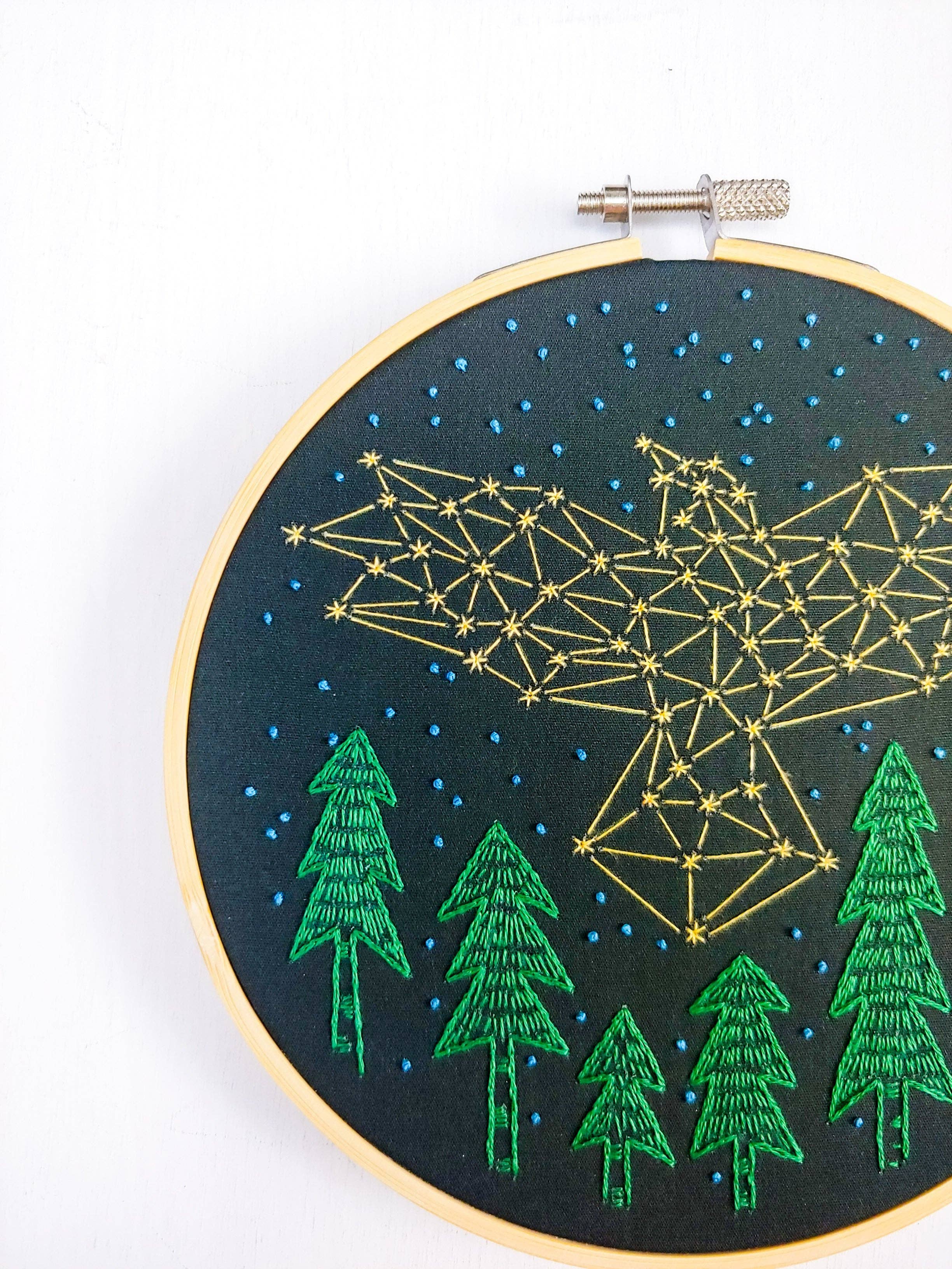 The crow embroidery kit
