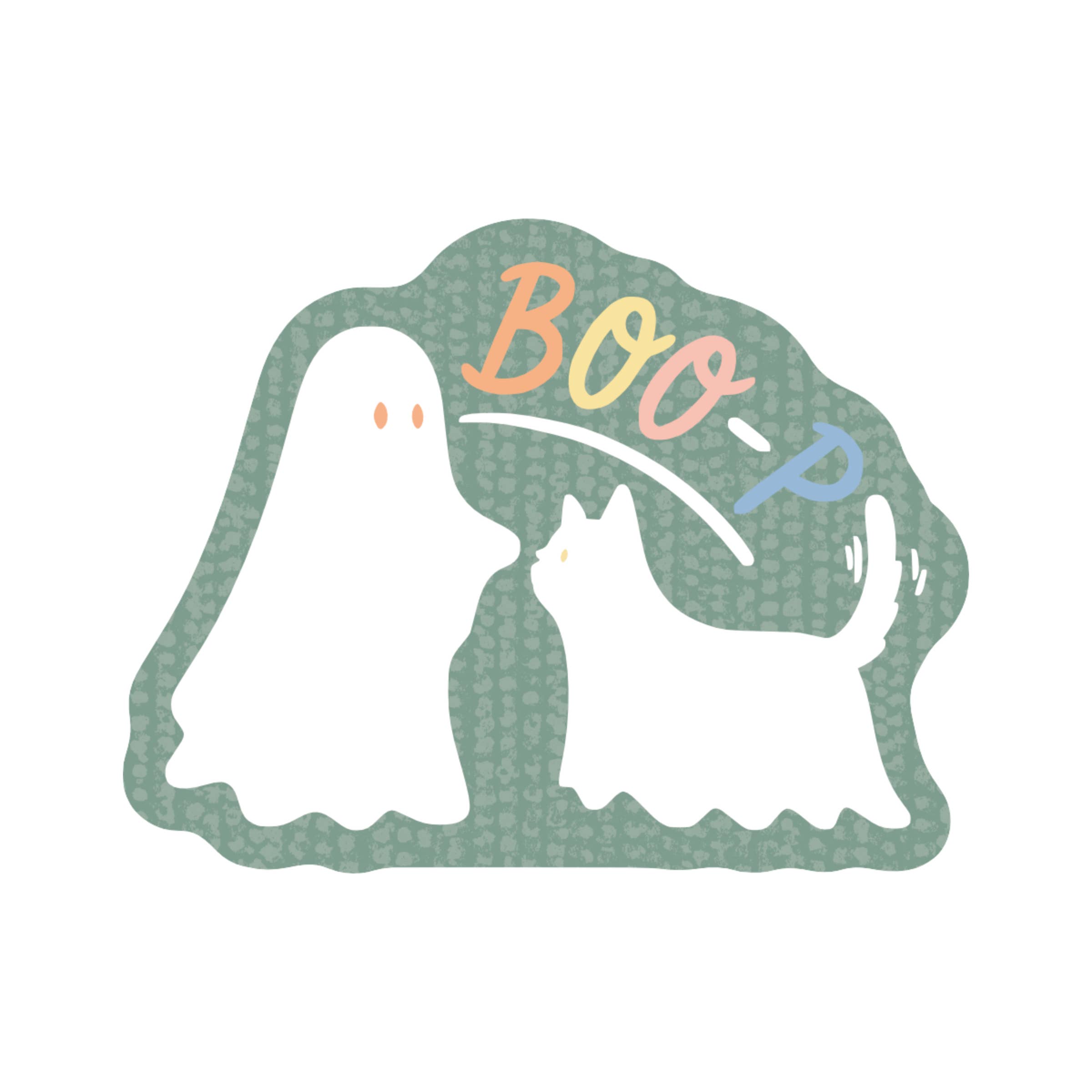 Halloween Boop Ghost Cat Vinyl Sticker