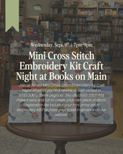 Mini Cross Stitch Embroidery Kit Craft Night Ticket
